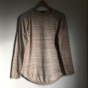 Jeanne Pierre 100% Cotton Striped Crew Neck Pullover Sweater M